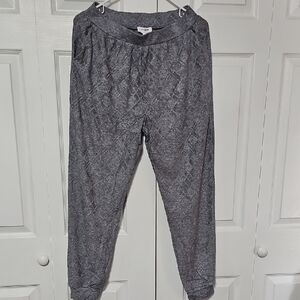 Umgee Heather Gray Textured Jogger Pants